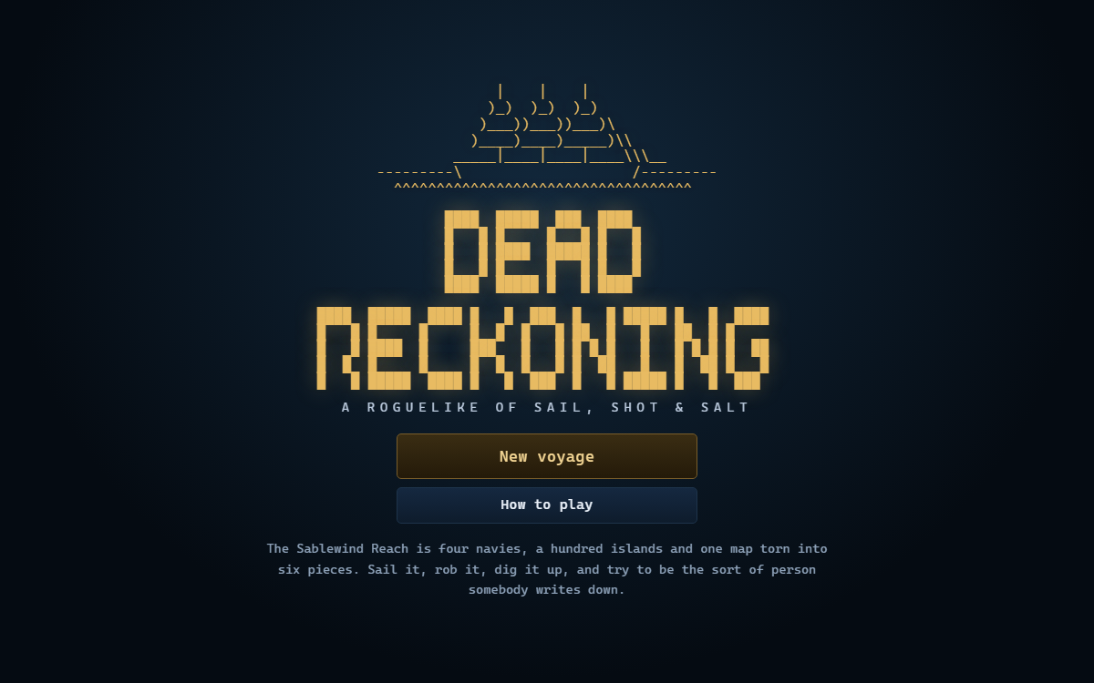 Dead Reckoning title screen