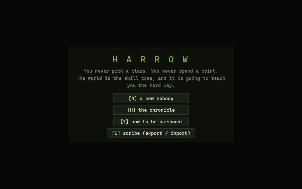 Harrow title screen