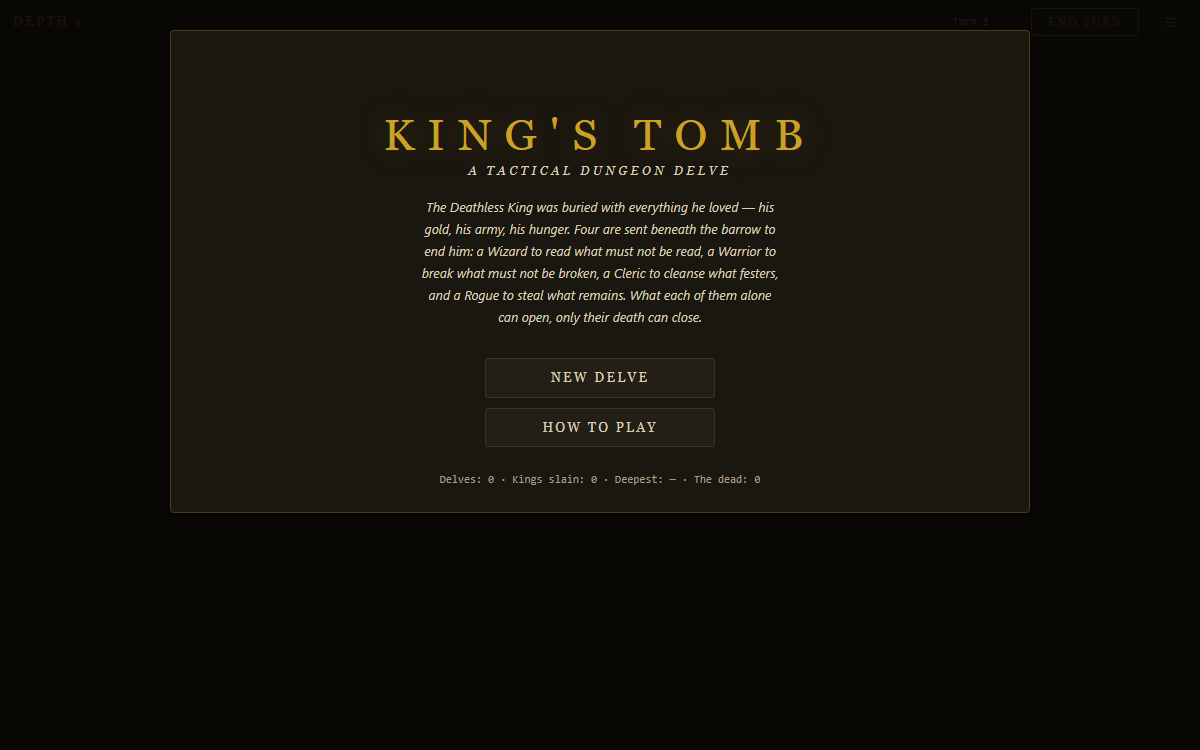 King's Tomb title screen