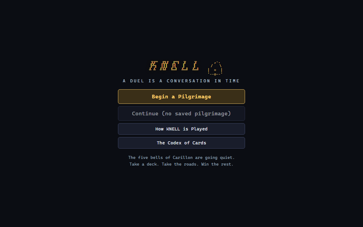 Knell title screen