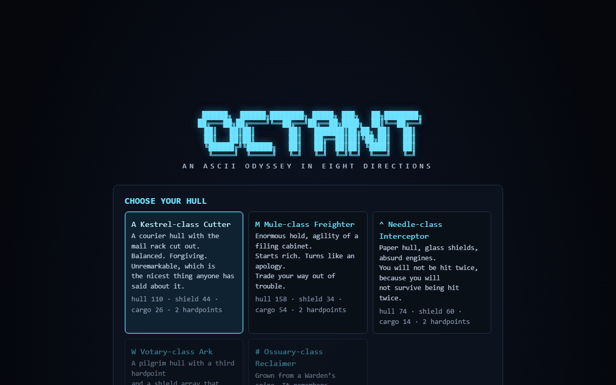 Octant title screen