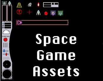 32 pixel Space Game UI Assets banner